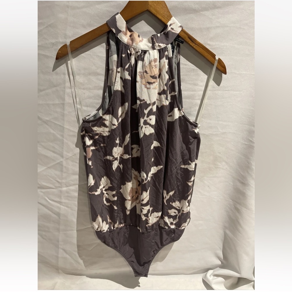 New Guess Marciano Floral Halter Neck Tie Jersey Bodysuit Top Blouse S $148